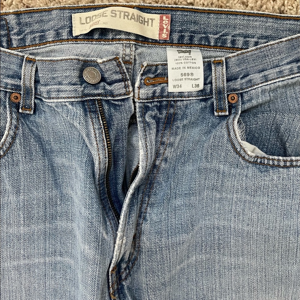 Levis Loose Straight 569 Jeans 34 x 36